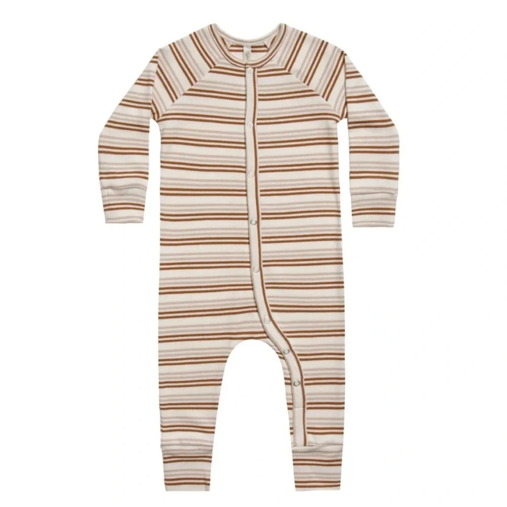 Rylee + Cru Kids Pajama Set in Gold and Cream. Longjohns